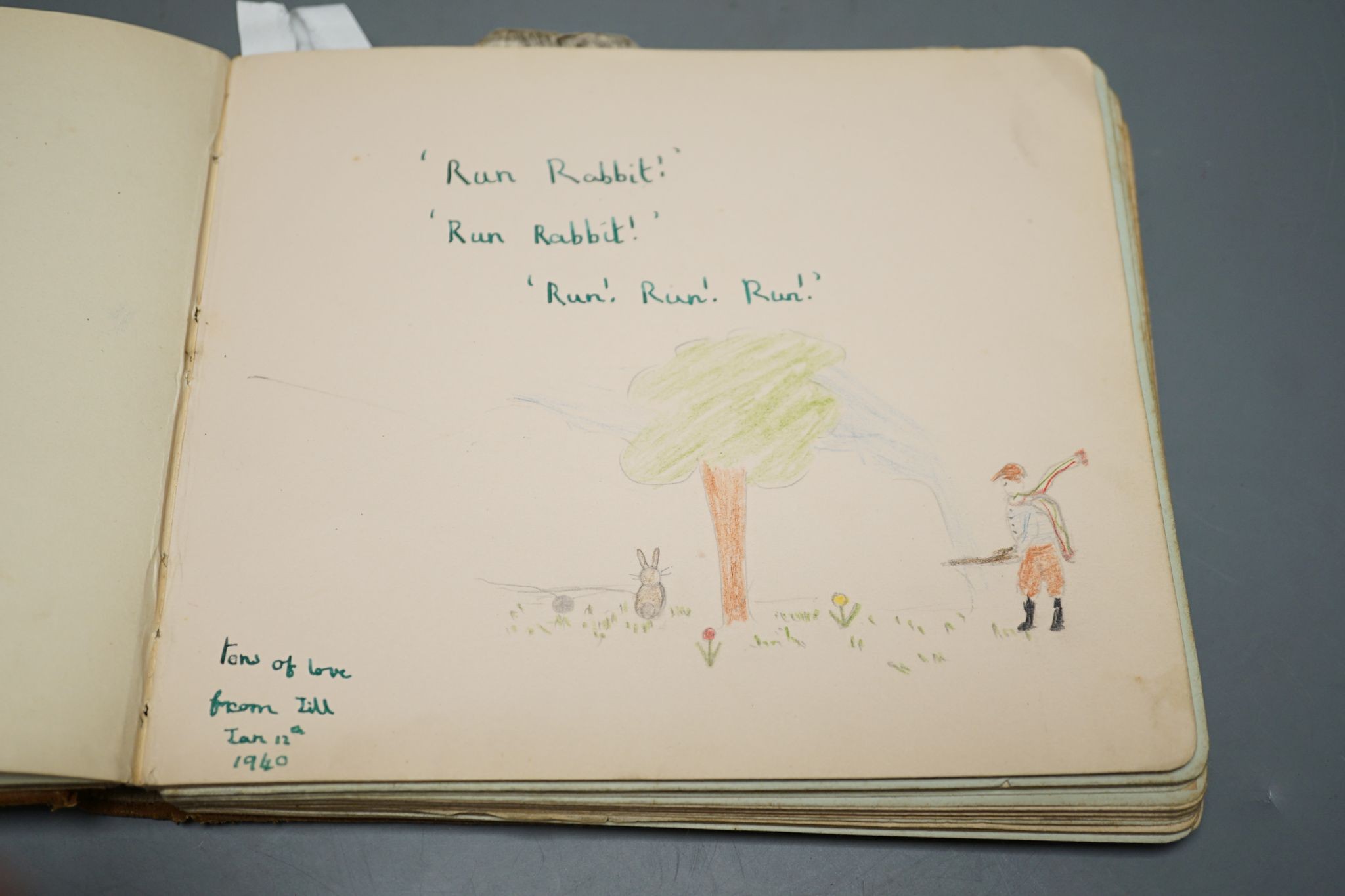 Churchill interest - a letter of correspondance from his private secretary R.D. Curtis dated 28th August 1947, an album of autographs including letter from admirality, 1939-1944.